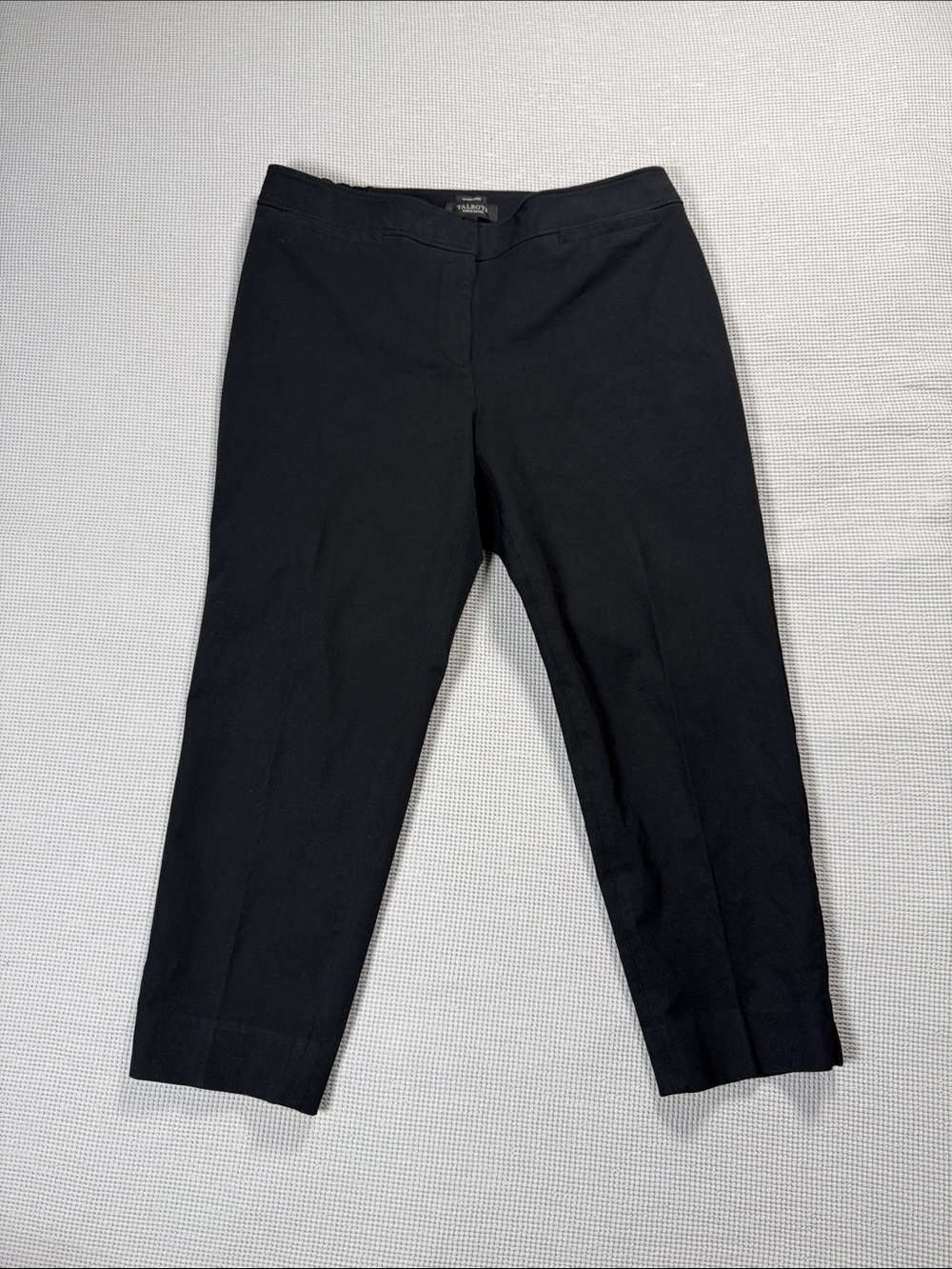 Talbots Petite Hampshire Black Ankle Crop Stretch Pants 16WP